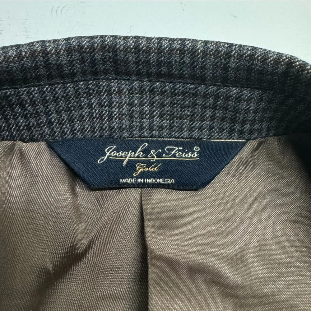 Joseph‎ & Feiss Gold 100% Wool Sports Coat/Blazer Size 44S